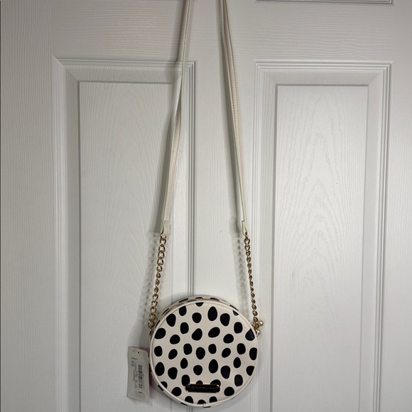 🆕 BETSEY JOHNSON Polka Dot Smiley Face Crossbody Bag NWT Pearls Rhinestones - Picture 17 of 17